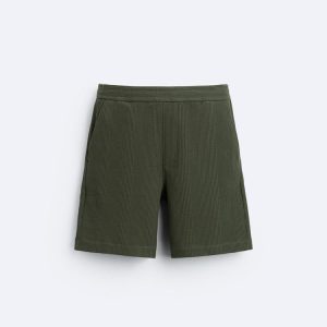 Zara - Textured Bermuda Shorts