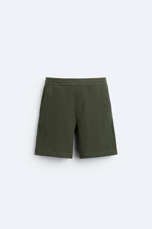 Zara - Textured Bermuda Shorts
