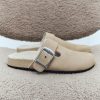 Zara - Split Suede Faux Fur Clogs
