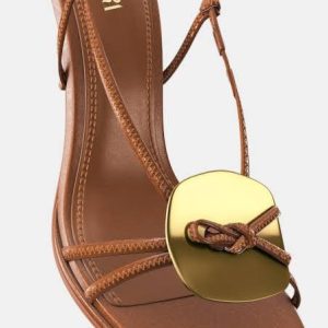 Embellished Heeled Platform Sandal - Zara