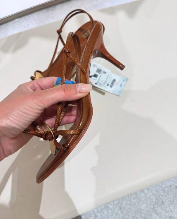 Embellished Heeled Platform Sandal - Zara