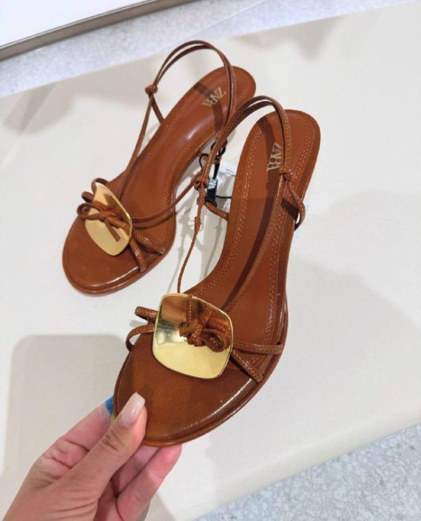 Embellished Heeled Platform Sandal - Zara