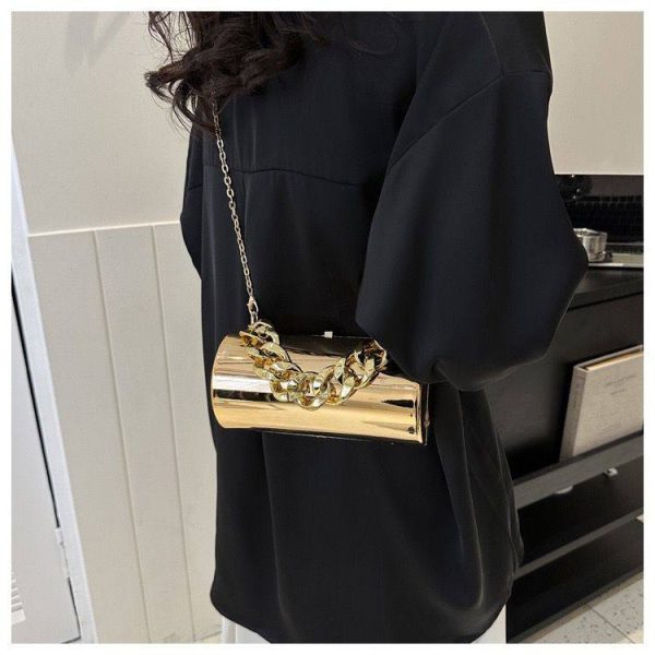 Mini Barrel Shaped Clutch Purse