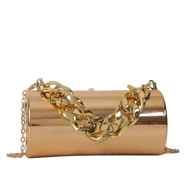 Mini Barrel Shaped Clutch Purse