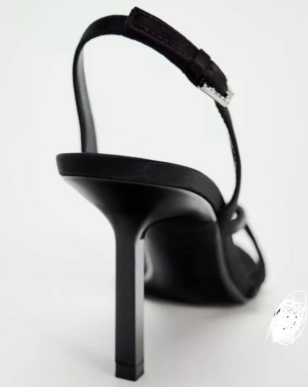 Zara Black Suede Strappy Sandals