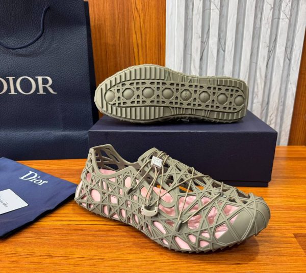 photo_5776399124273414268_y Christian Dior - Men's Dior Warp Khaki Cosmo Rubber With Warped Cannage Motif Sandals.