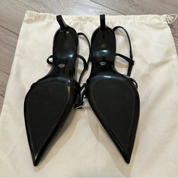 Pointed Toe Slingback Kitten Heel