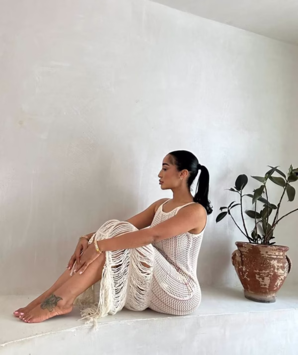Knitted Tassel Beach Dress