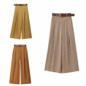 Zr oversize belt pants