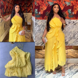 IMG_20250930_172047_518 Luxury Pleated Ruffle HalterNeck Maxi Dress