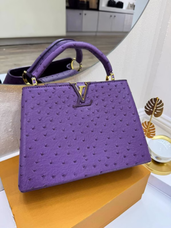 Luxe Ostrich Leather Handbag