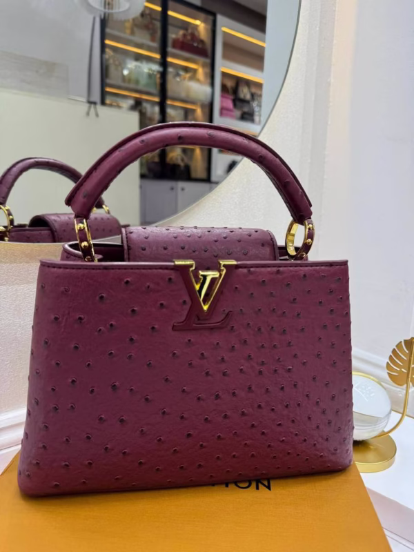 Luxe Ostrich Leather Handbag