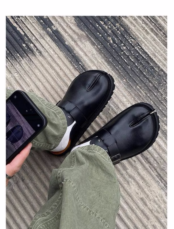 IMG_20251016_172448_750 Noir Split-Toe Buckle Clogs