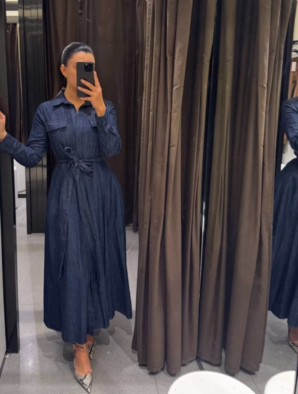 ZR Utility Belted Denim Dress