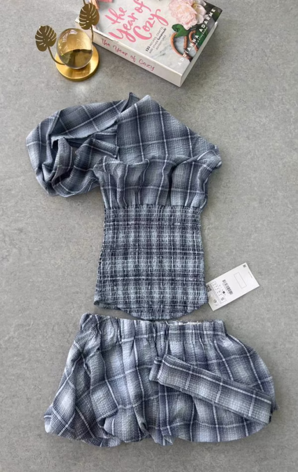 Heritage Pleat Check Skirt Set