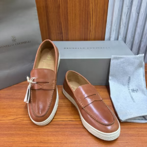 IMG_20251120_141935_217 Brunello Cucinelli Brown Leather Penny Loafers