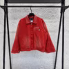 ERD ITALIAN ROMANCE ZIP JACKET — RED DENIM