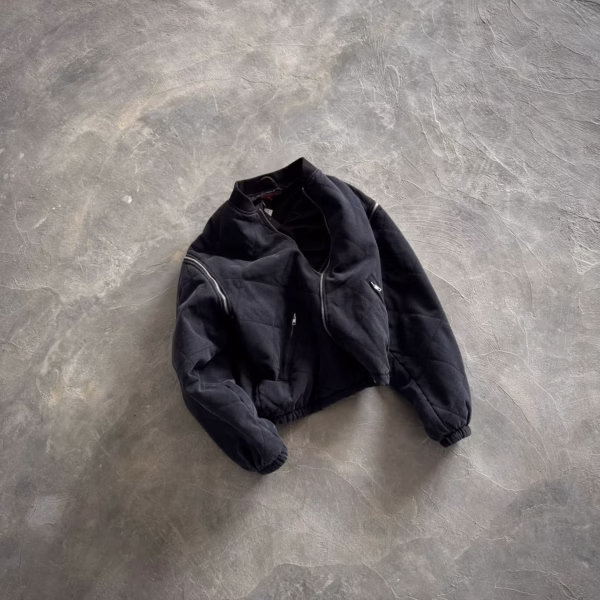 Supreme Black Hybrid Quilted Bomber – FW25