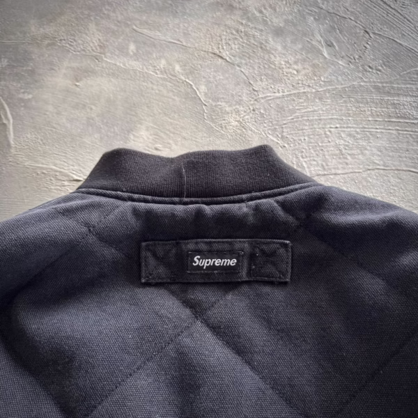 Supreme Black Hybrid Quilted Bomber – FW25
