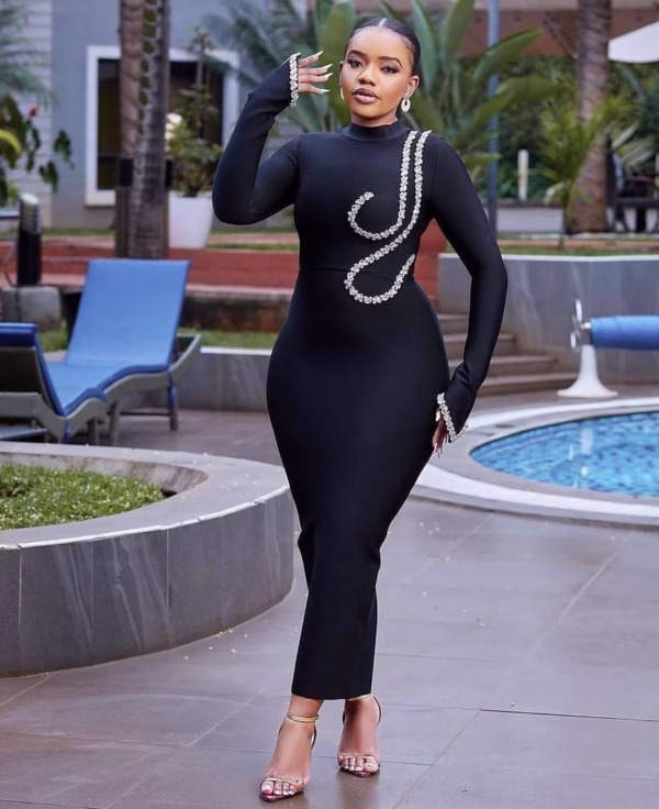 Glam Rhinestone Bodycon Bandage Dress