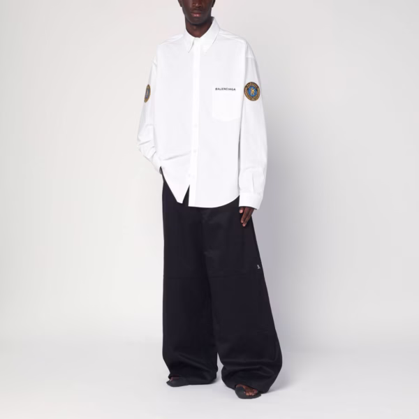 IMG_20251216_190807_964 BALENCIAGA CLASSIC WHITE BUTTON-DOWN SHIRT