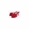 Red Fringe Slippers Heel