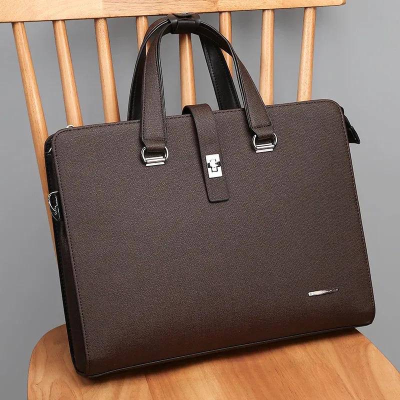 Montblanc-inspired Leather Briefcase