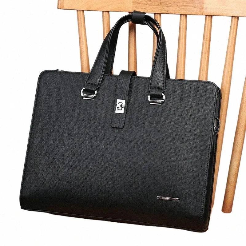 Montblanc-inspired Leather Briefcase