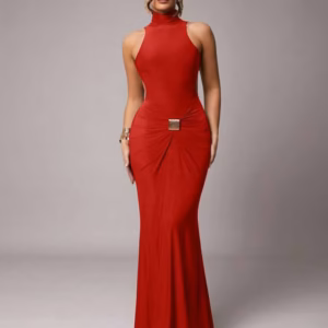 Elegant Sculpted Maxi Dress