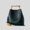 Luxury bucket tote bag with Gold Metal Handle