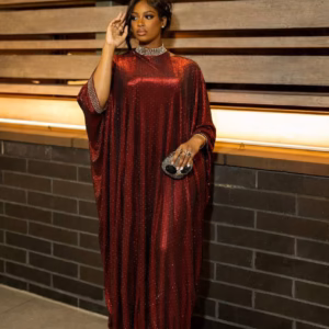 Luxury Rhinestone Bubu Dress