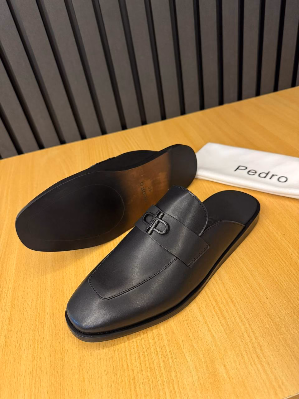 Signature Leather Mule Loafers