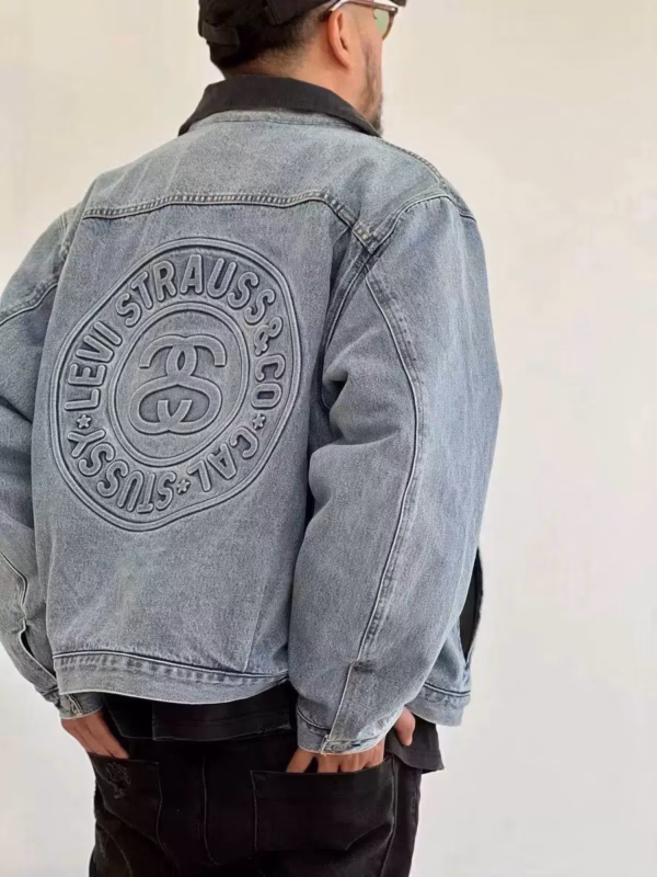 SS25 Stüssy x Levi Strauss & Co. Riveted Embossed Trucker Jacket