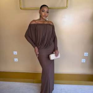 Asymmetric Ruched Dress