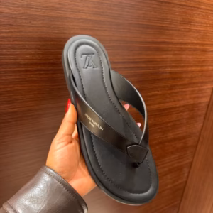Luxe Leather Cross-Strap Slippers