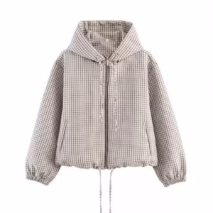Zr Plaid Hooded Jacket