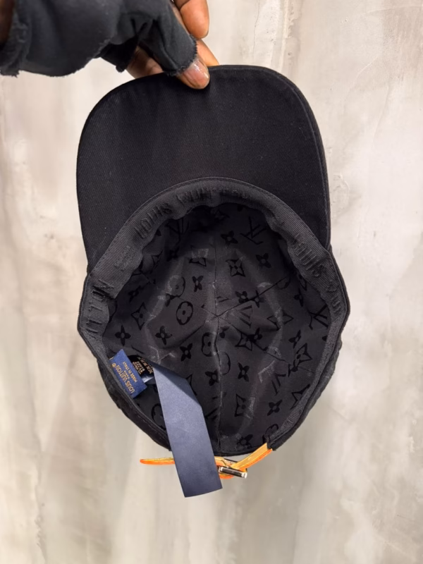 Noir Monogram Structured Cap