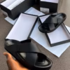 Cross-Strap Slide Sandals