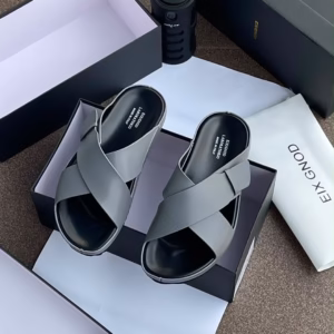 4496548e-b89e-4895-b2de-f8db7e6190a4 Cross-Strap Slide Sandals