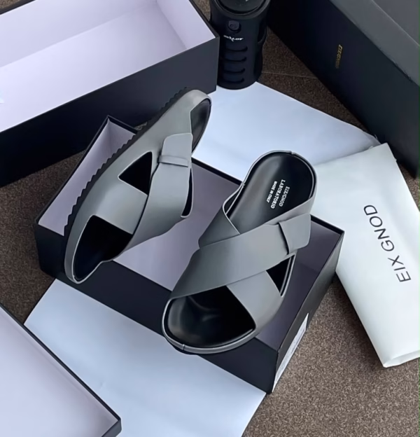 Cross-Strap Slide Sandals