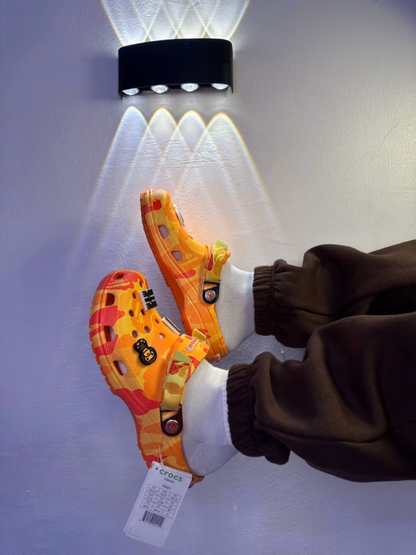 IMG_2331 Orange Camo Charm Clogs
