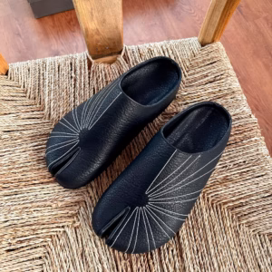 Premium Split-Toe Leather Mules
